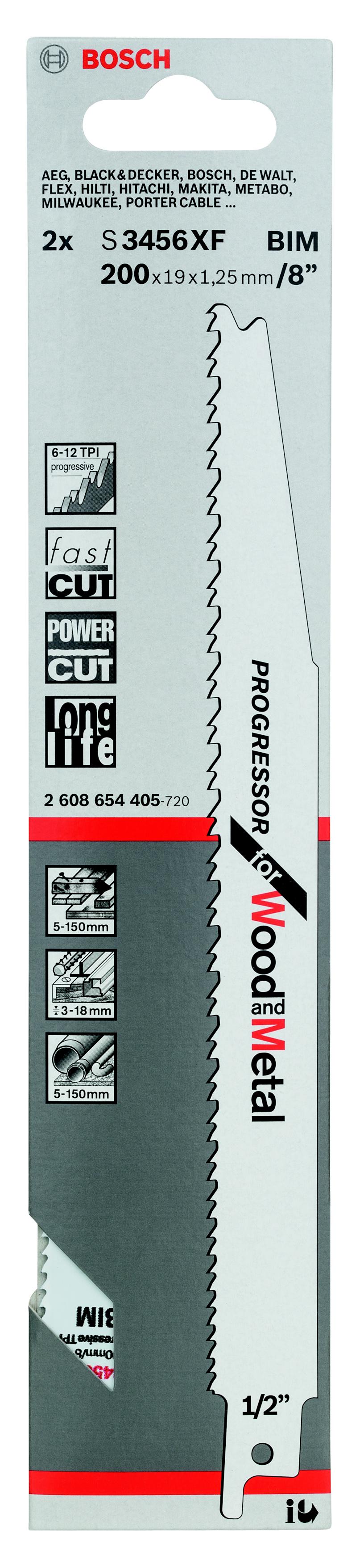 Полотно для сабельной пилы BOSCH, 200мм, TPI 6-12, BIM, 2шт/уп (S 3456 XF 2608654405)
Полотно для сабельной пилы BOSCH, 200мм, TPI 6-12, BIM, 2шт/уп (S 3456 XF 2608654405)