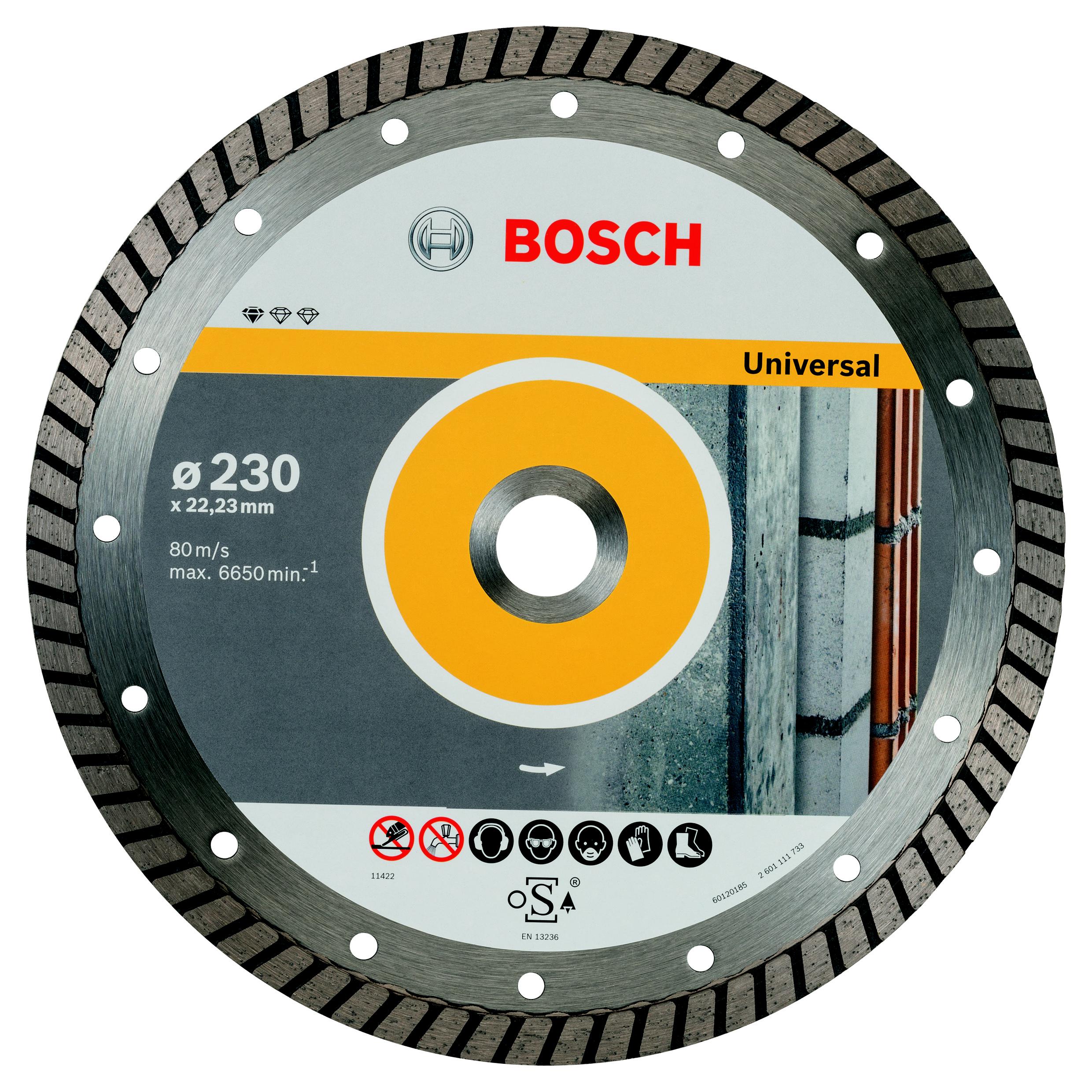 Круг алмазный BOSCH, Standard for Universal Turbo (2608602397) Ф230х22мм универсальный
Круг алмазный BOSCH, Standard for Universal Turbo (2608602397) Ф230х22мм универсальный