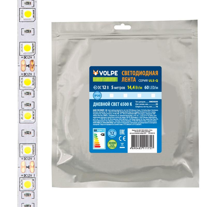 Лента светодиодная VOLPE, Теплый белый, ULS-Q221 5050-60LED/m-10mm-IP20-DC12V-14,4W/m-5M-3000K
Лента светодиодная VOLPE, Теплый белый, ULS-Q221 5050-60LED/m-10mm-IP20-DC12V-14,4W/m-5M-3000K