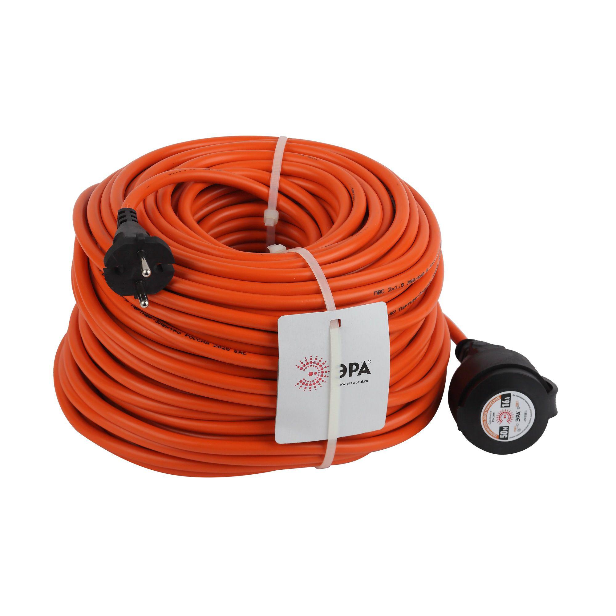 Удлинитель силовой ЭРА, Оранжевый, UPx-1-2x1.5-50m-IP44 ПВС 2х1.5, 50м (Б0046809)
Удлинитель силовой ЭРА, Оранжевый, UPx-1-2x1.5-50m-IP44 ПВС 2х1.5, 50м (Б0046809)