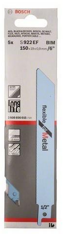 Полотно для сабельной пилы BOSCH, S922EF Flexible for Metal, 5 шт (2608656015)
Полотно для сабельной пилы BOSCH, S922EF Flexible for Metal, 5 шт (2608656015)