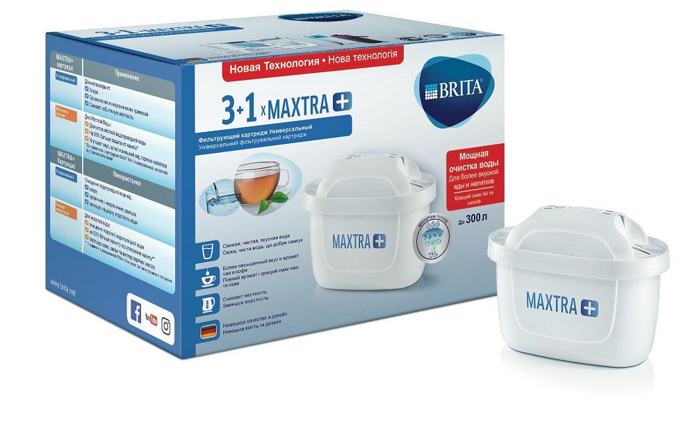 

Фильтр для очистки воды BRITA, Макстра+ Универсальная Упаковка 3 + 1 (1034686)