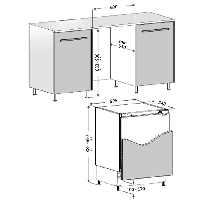 

Встраиваемый холодильник KRONA, Белый, GORNER (КА-00002161)