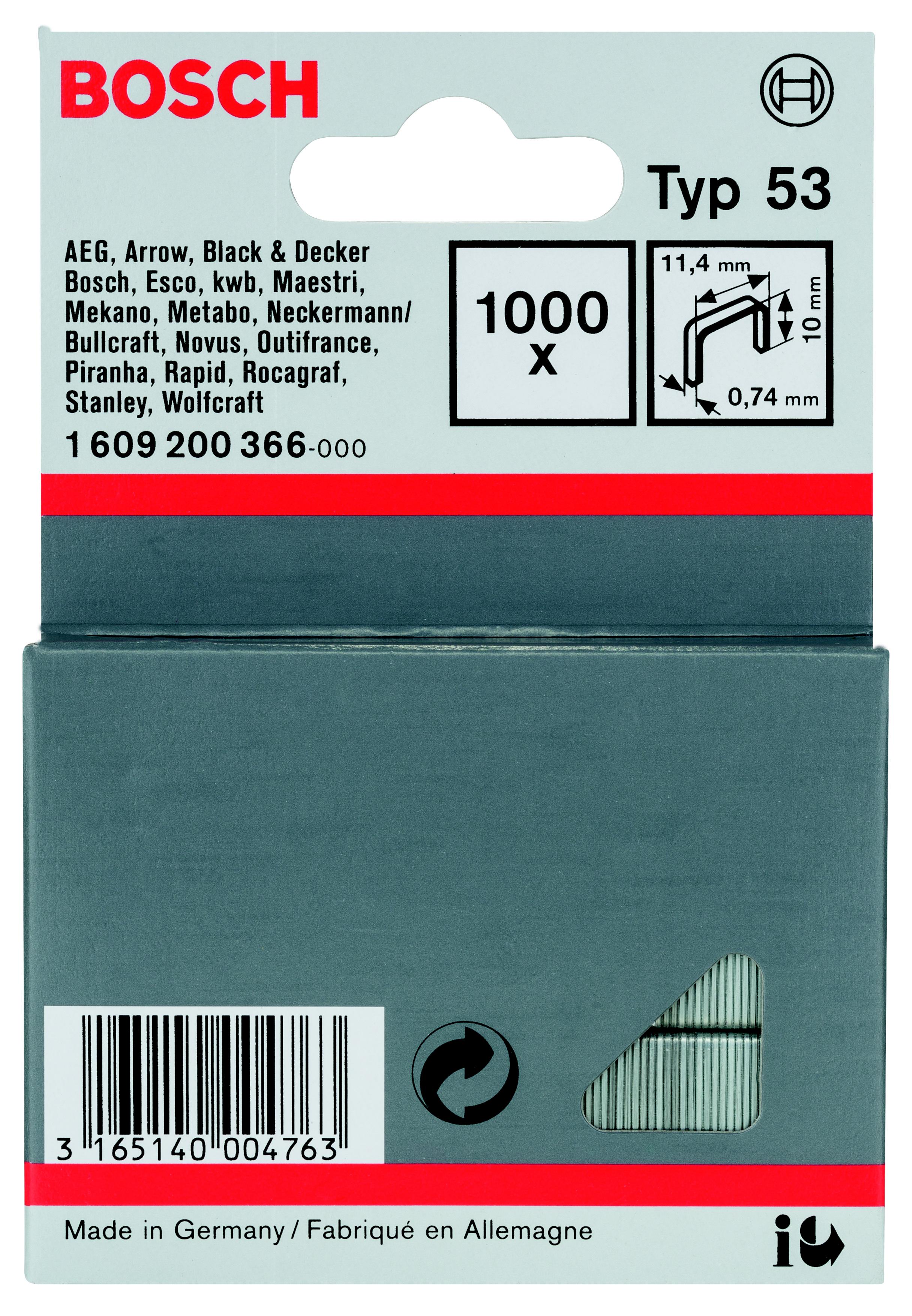 Скобы для степлера Bosch 1609200366 10 мм, тип 53, 1000 шт, 1609200366 10 мм, тип 53, 1000 шт.
Скобы для степлера Bosch 1609200366 10 мм, тип 53, 1000 шт, 1609200366 10 мм, тип 53, 1000 шт.