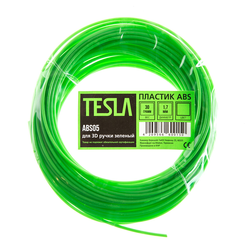 

Abs-пластик для 3d ручки Tesla Abs05 зеленый