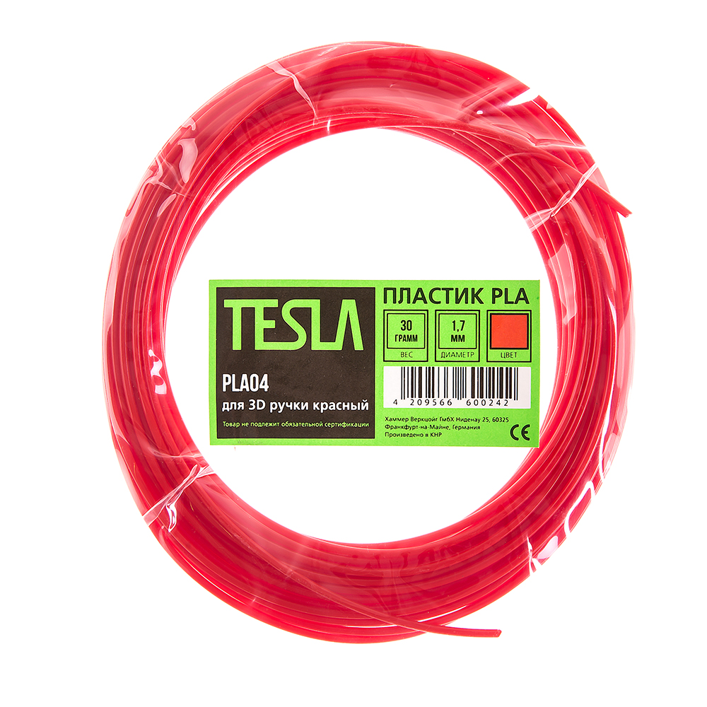 

Pla-пластик для 3d ручки Tesla Pla04 красный
