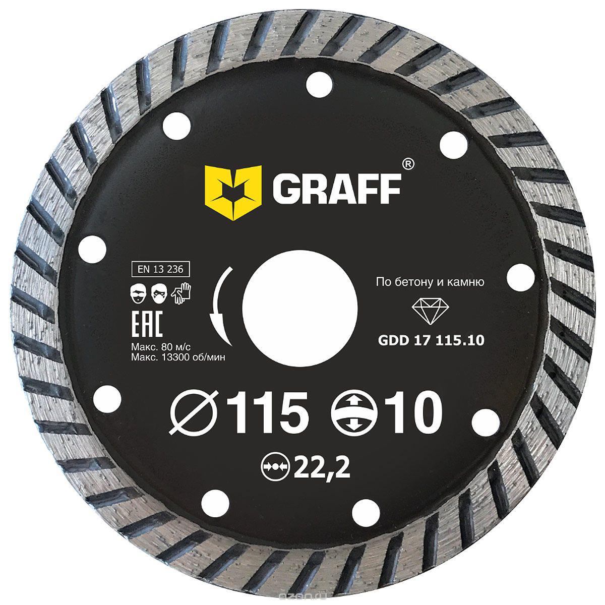 Круг алмазный Graff (gdd 17 115.10) Ф115х22мм по бетону, (gdd 17 115.10) Ф115х22мм по бетону
Круг алмазный Graff (gdd 17 115.10) Ф115х22мм по бетону, (gdd 17 115.10) Ф115х22мм по бетону