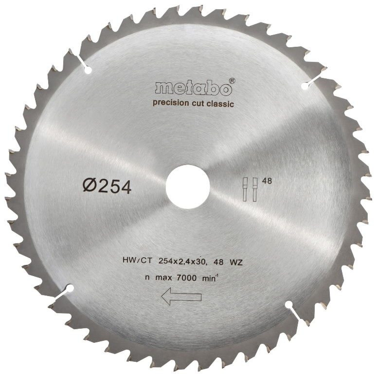 

Диск пильный твердосплавный METABO, Ф254х30мм 48зуб. (628221000)