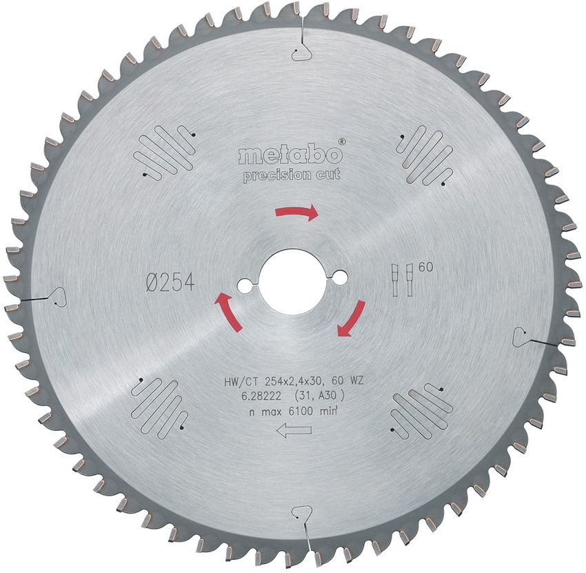 

Диск пильный твердосплавный METABO, Ф254х30мм 60зуб. (628222000)