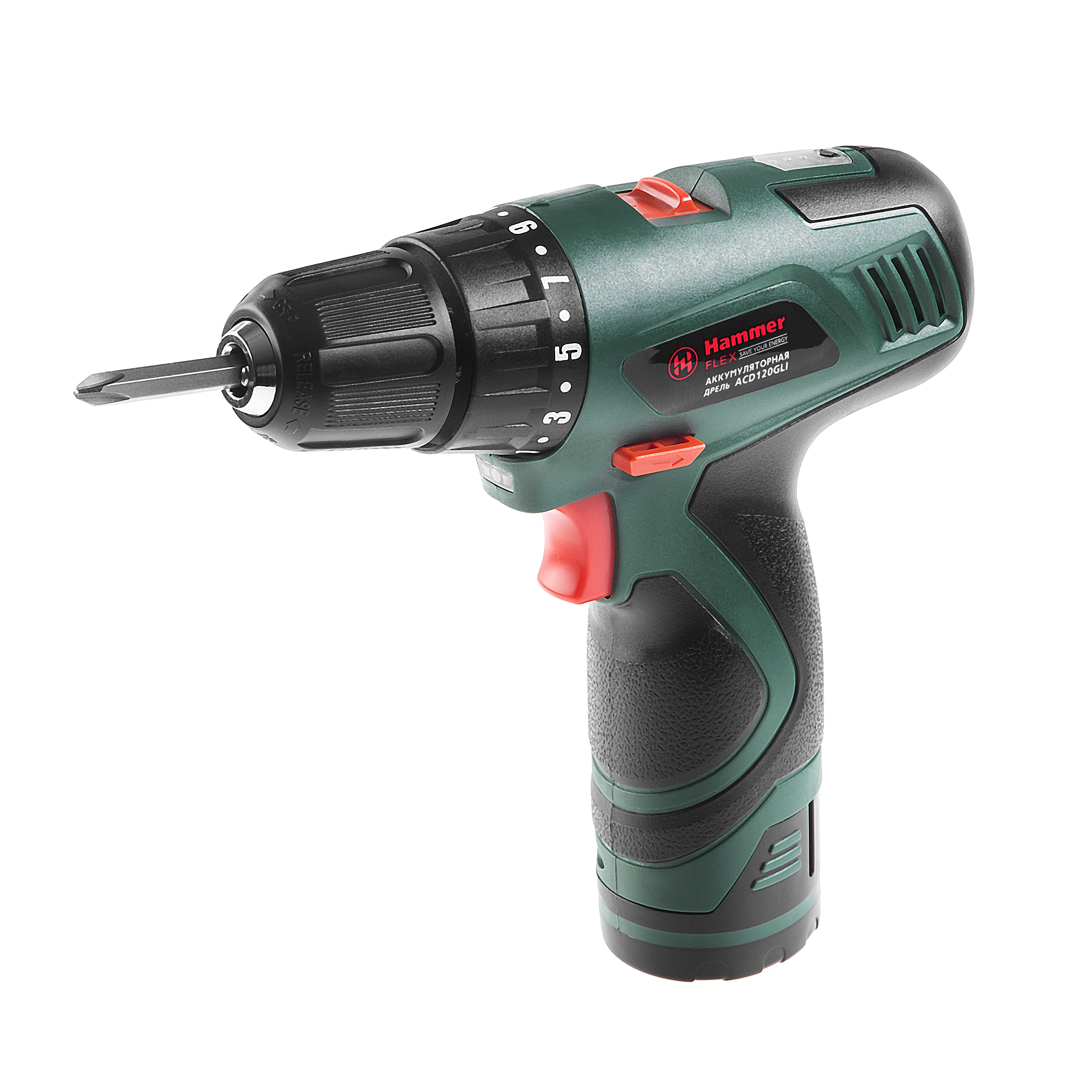 

Дрель аккумуляторная HAMMER, ACD120GLi