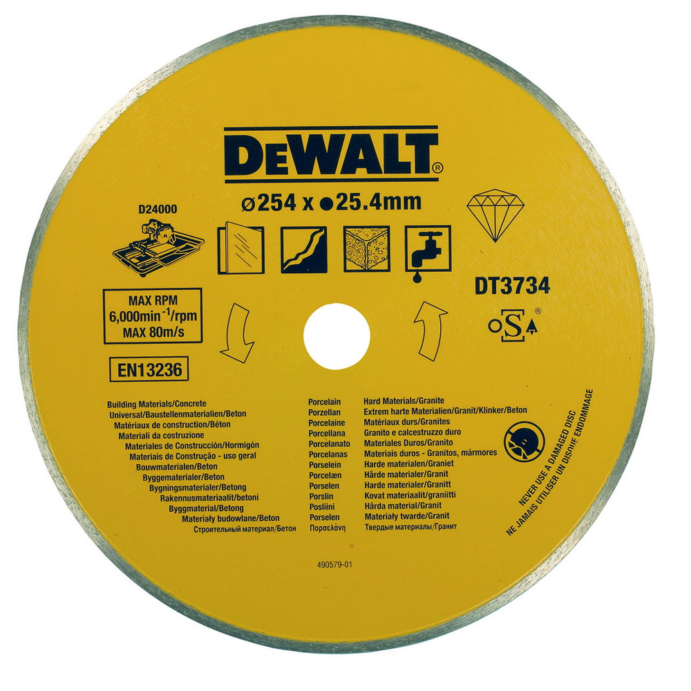 

Круг алмазный DEWALT, (DT3734-XJ) Ф254х25.4мм по камню