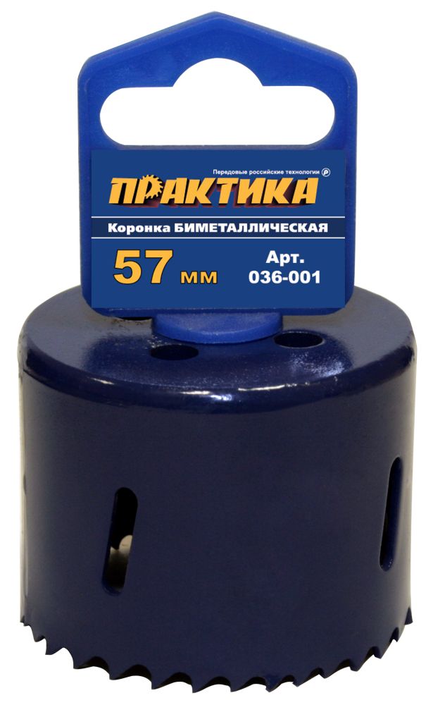 

Коронка биметаллическая ПРАКТИКА, Ф57х35мм 5/8" (036-001)