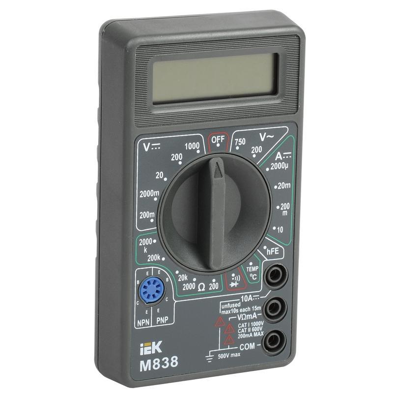 

Мультиметр цифровой IEK, Universal M838