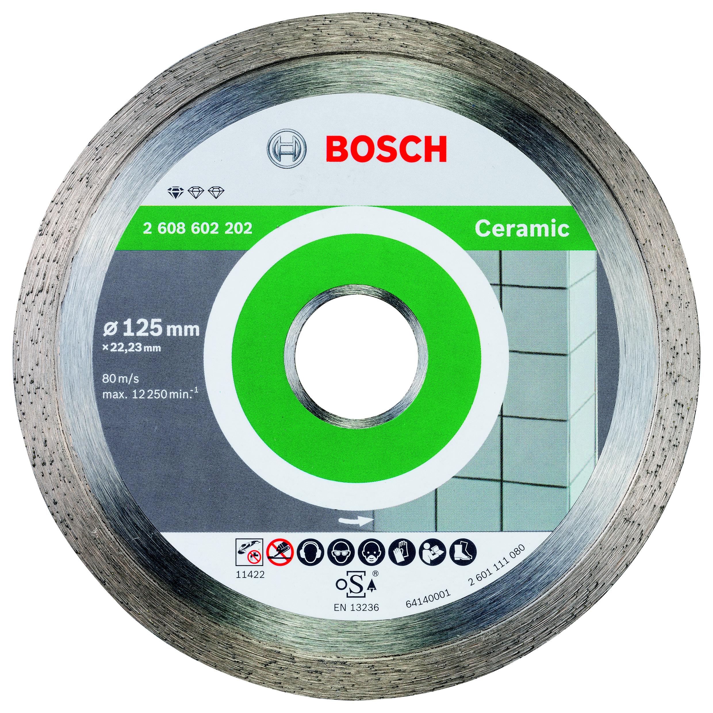 

Круг алмазный BOSCH, Standard for Ceramic (2608602202) Ф125х22мм по керамике