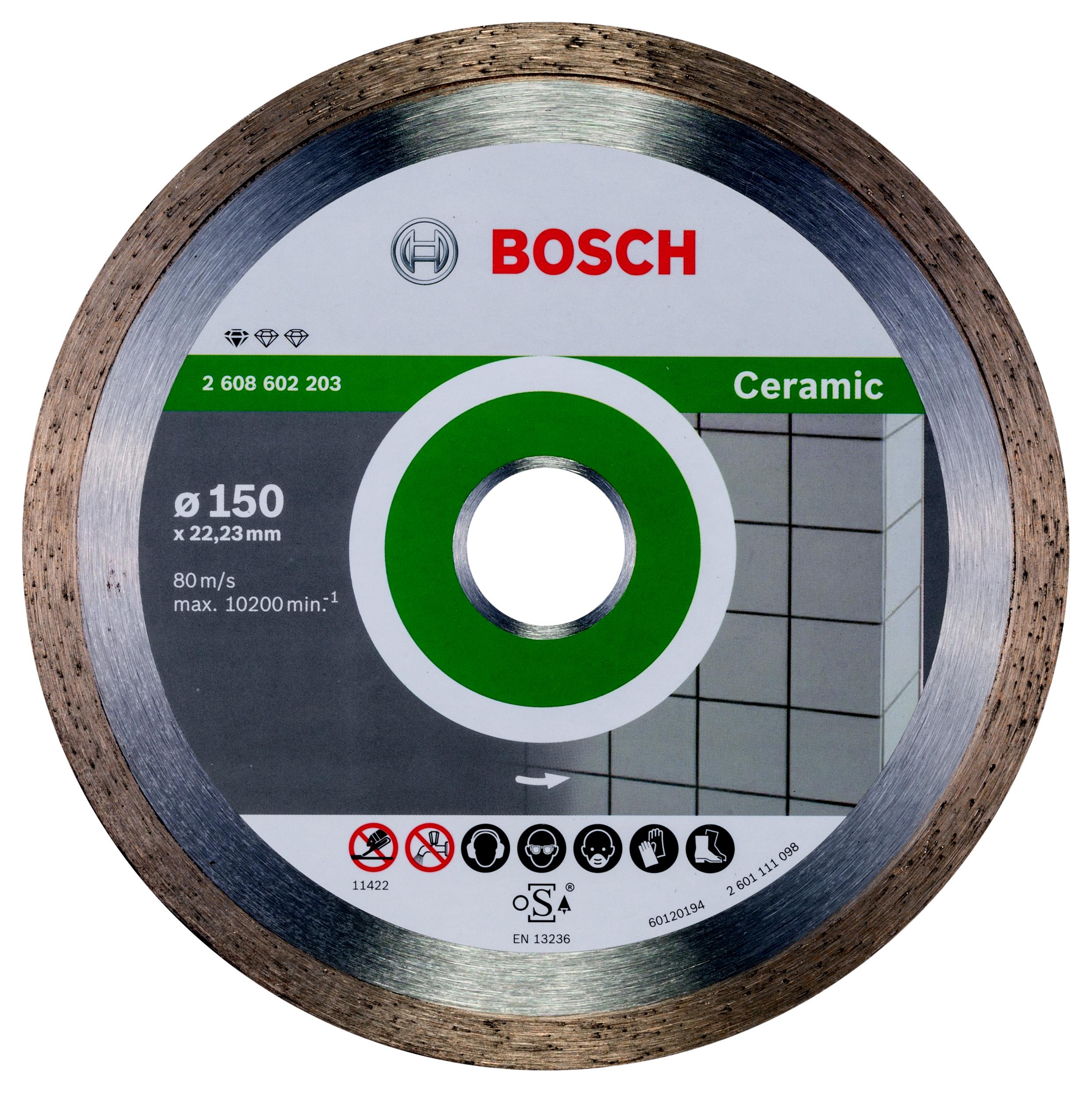 

Круг алмазный BOSCH, Standard for Ceramic (2608602203) Ф150х22мм по керамике