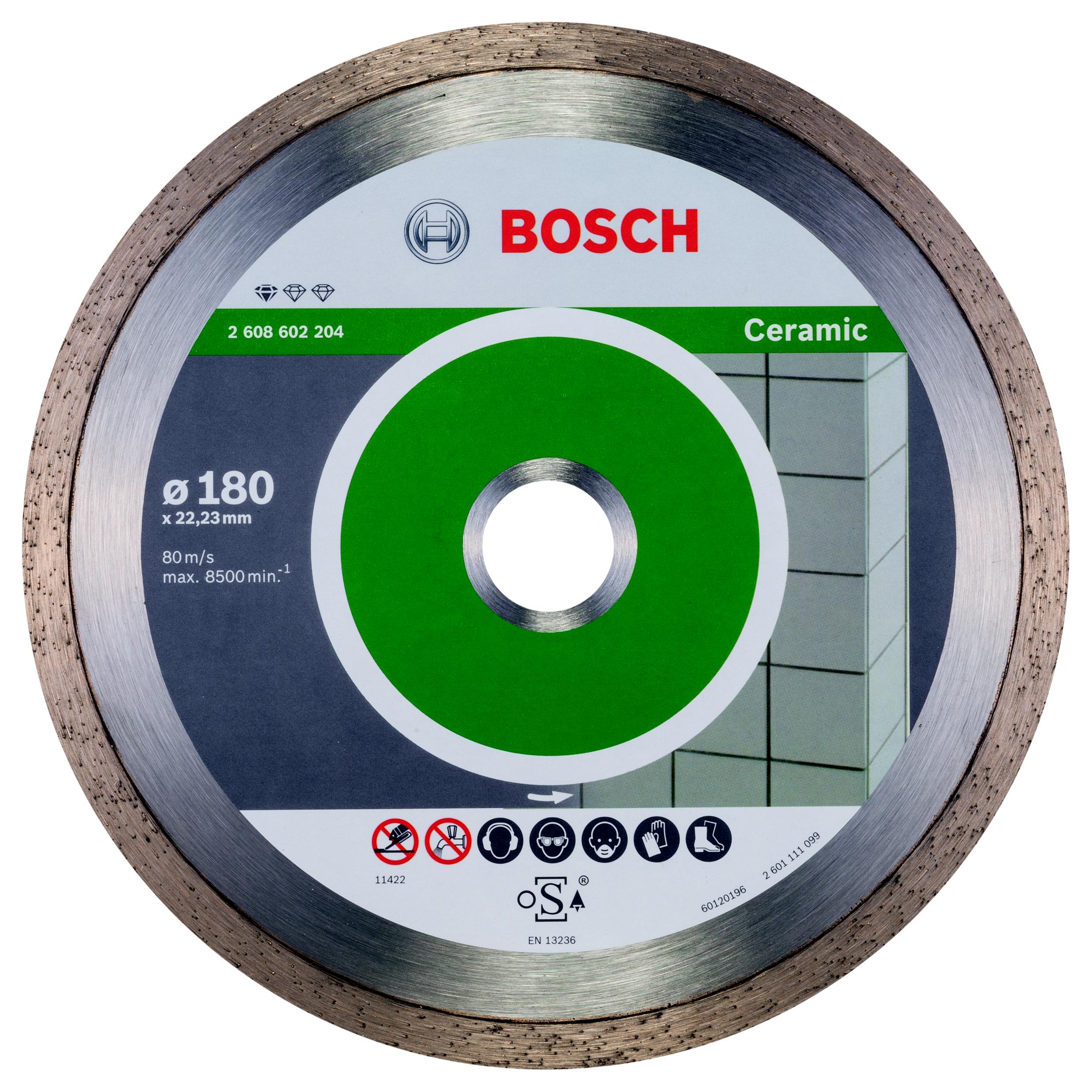 

Круг алмазный BOSCH, Standard for Ceramic (2608602204) Ф180х22мм по керамике