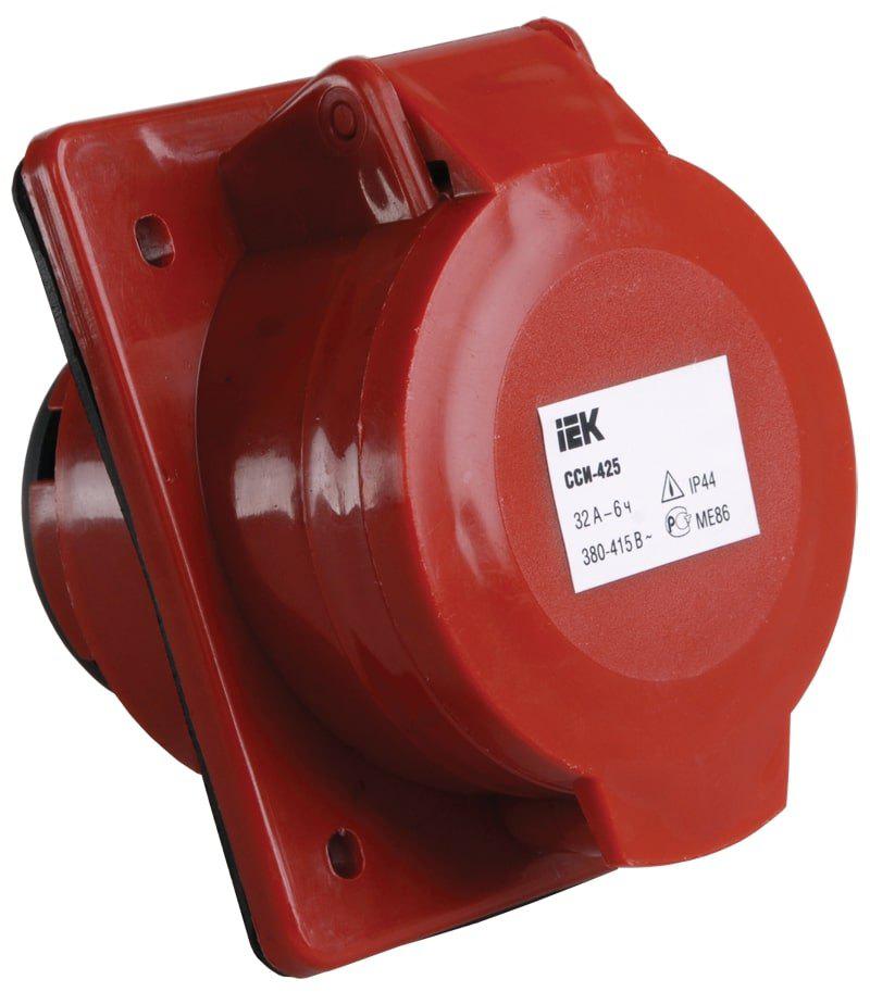 

Розетка кабельная IEK, Красный, 425 3P+E+N