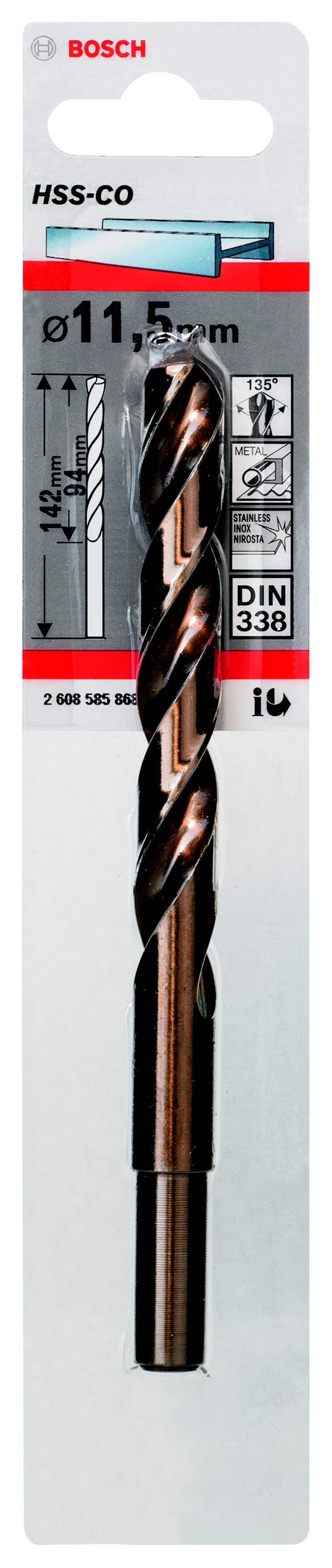 

Сверло BOSCH, Ф11.5х142мм (1 HSS-CO 2608585868)