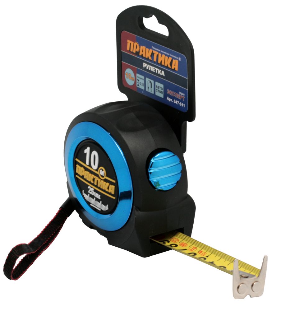 

Рулетка ПРАКТИКА, 10м х 25мм (647-611)