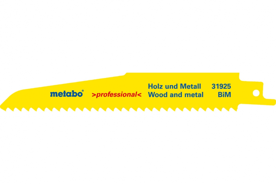 

Пилки для лобзика METABO, 150мм, TPI 6, BIM, 5шт/уп (631925000)