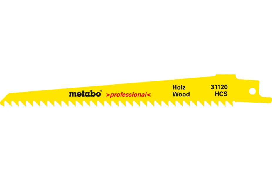 

Полотно для сабельной пилы METABO, 150мм, TPI 6, HCS, 2шт/уп (631120000)