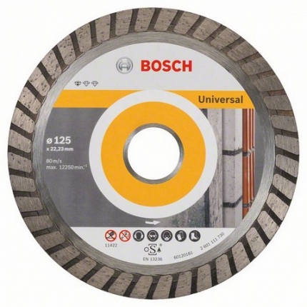 

Круг алмазный BOSCH, Standard for Universal Turbo (2608603250) Ф125х22мм универсальный