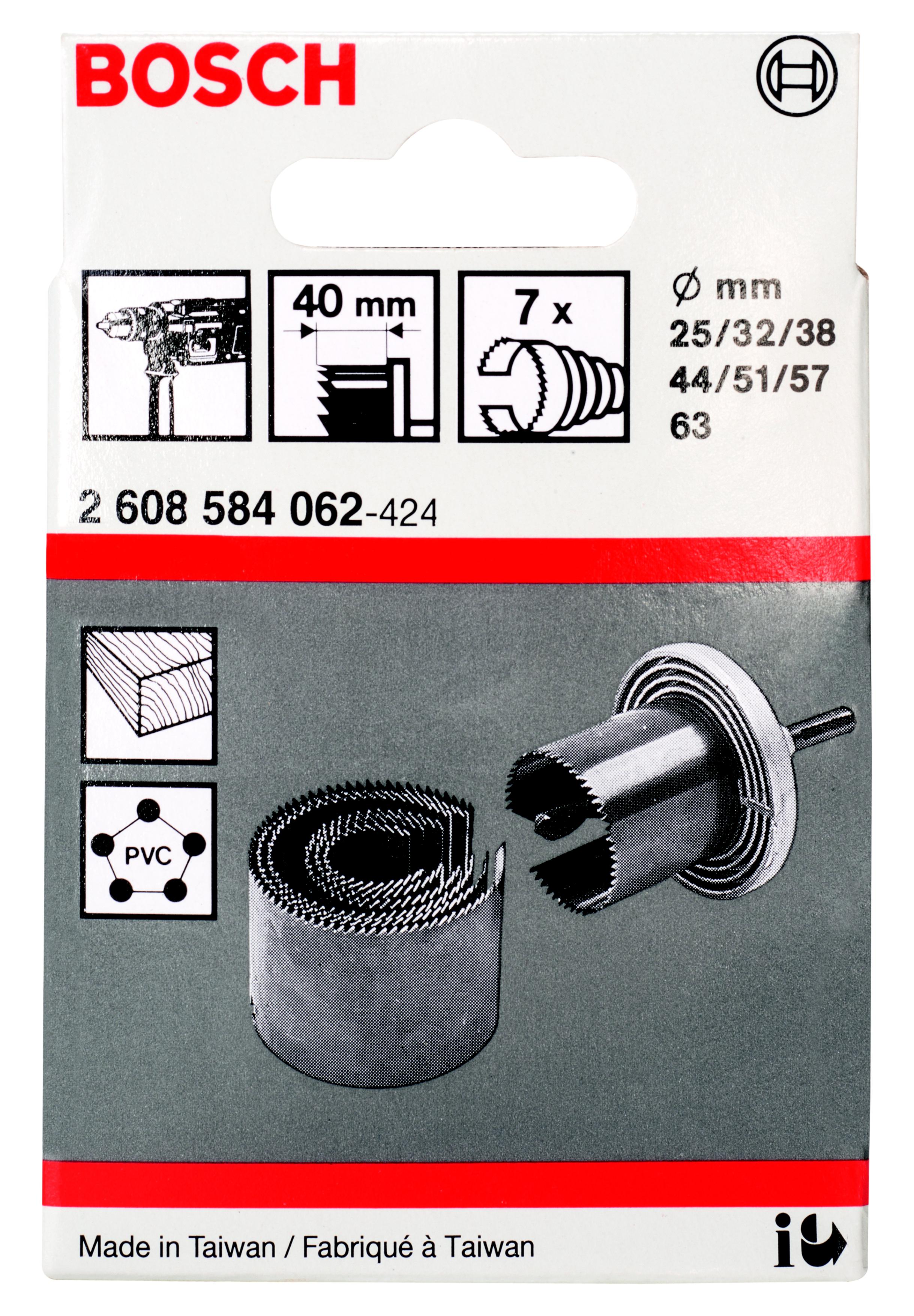 

Коронка BOSCH, Ф63х40мм (2608584062)