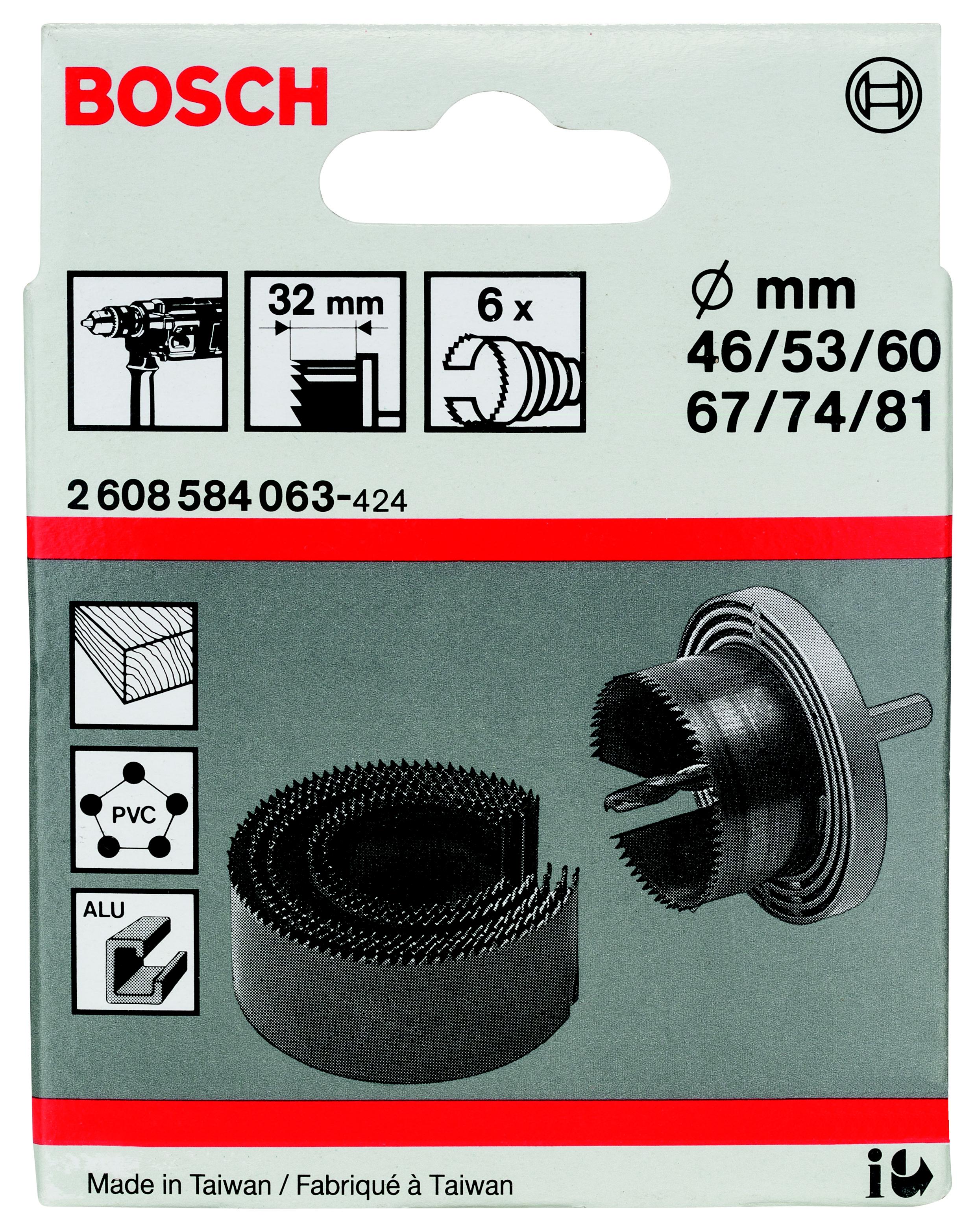 

Набор коронок BOSCH, Ф81х32 мм HEX (2608584063)