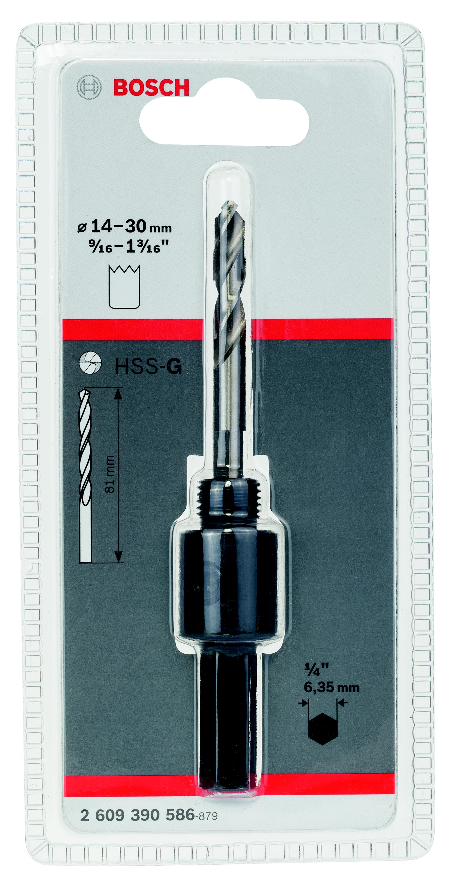 

Переходник BOSCH, для коронок Ф14-30мм 1/4'' (2609390586)