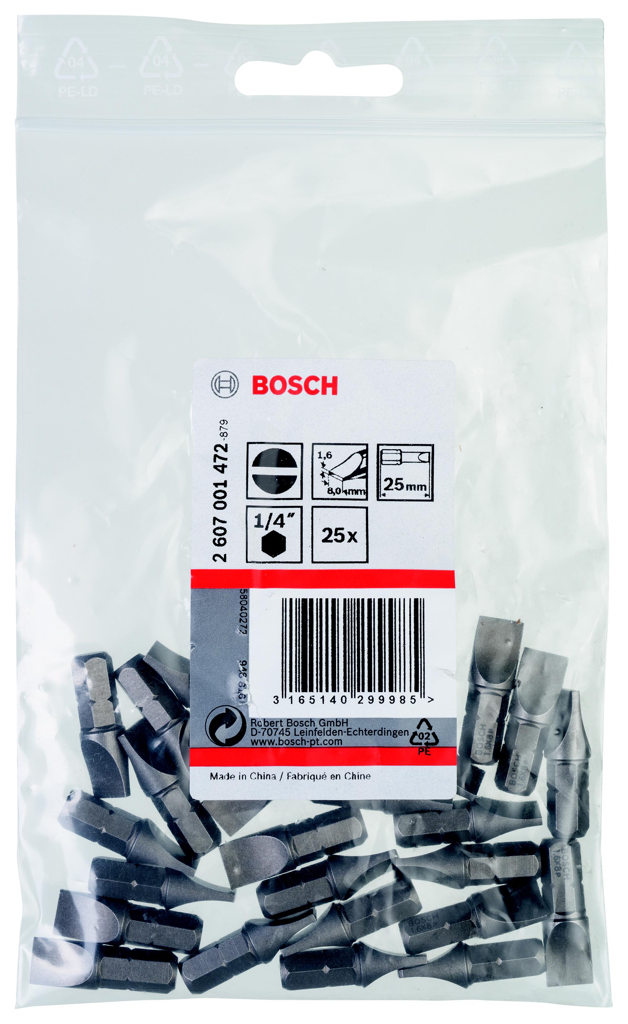 

Бита BOSCH, SL8 25мм (2607001472)