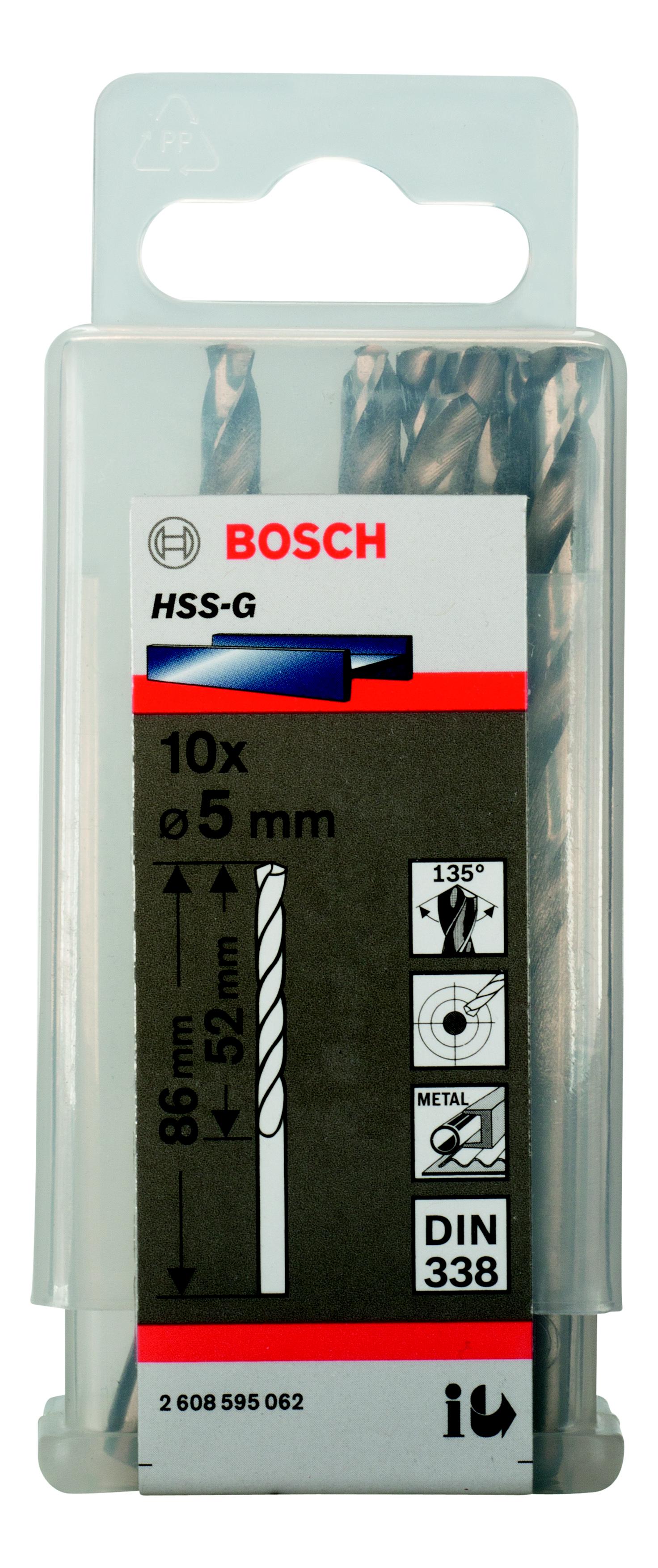 

Сверло по металлу BOSCH, Ф5мм (2608595062)