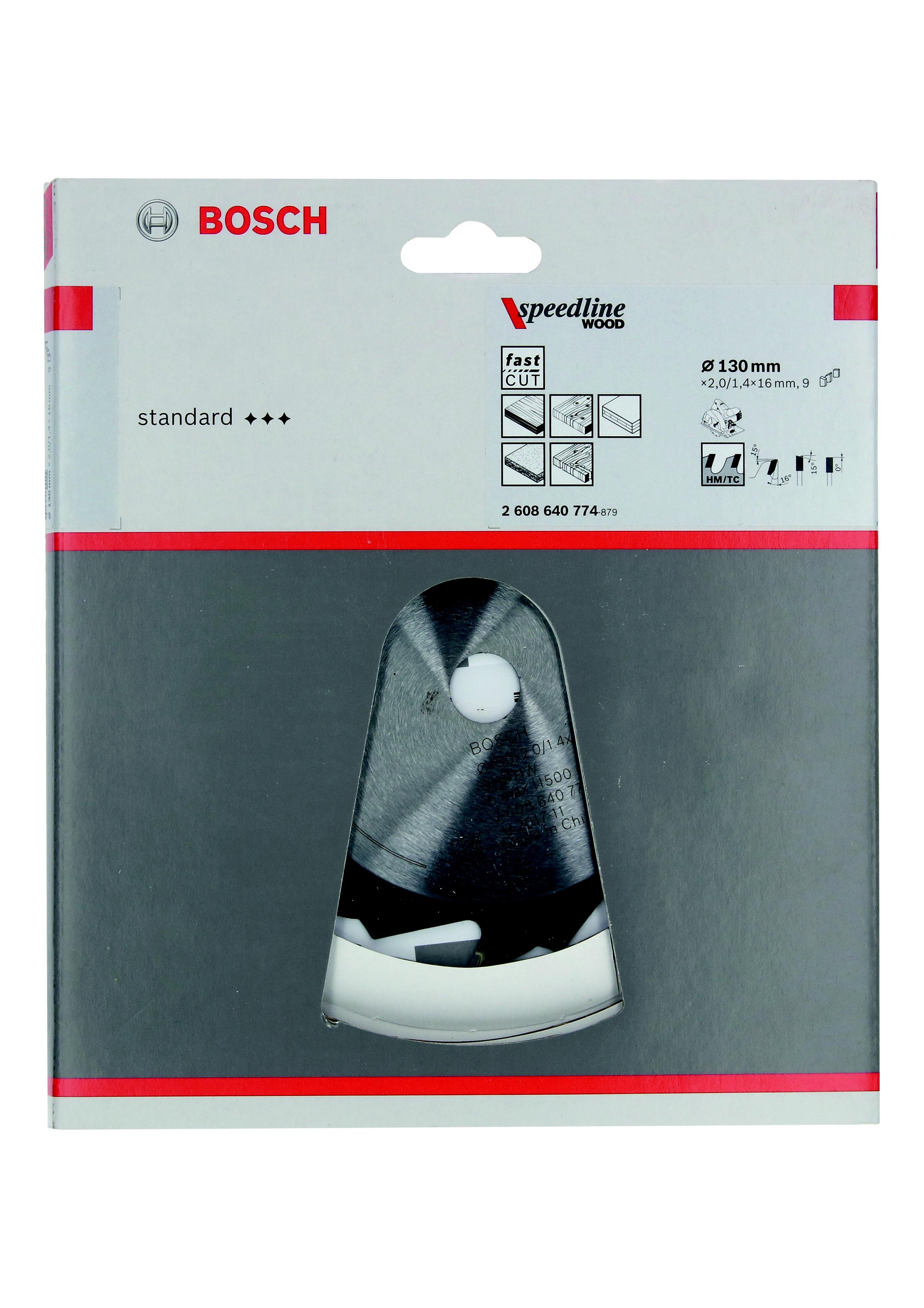 

Диск пильный твердосплавный BOSCH, Ф130х16мм 9зуб. (2608640774)
