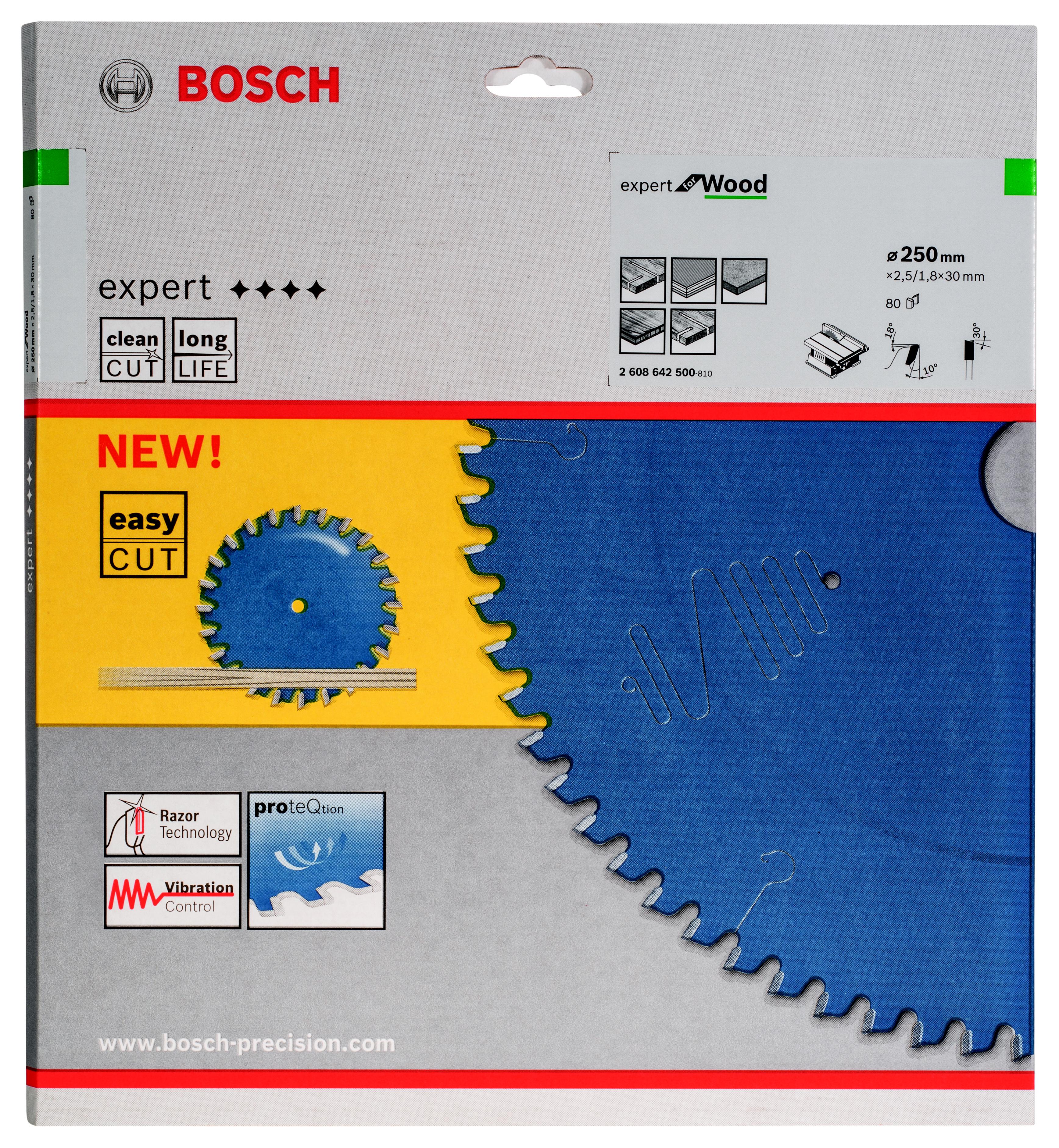 

Диск пильный твердосплавный BOSCH, Ф250х30мм 80зуб. (2608642500)