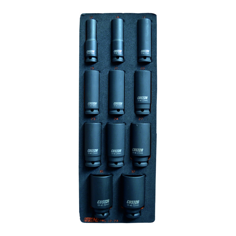 

Набор головок CUSTOR, размер 12-32мм, S 1/2'' (PRO-12-2А)