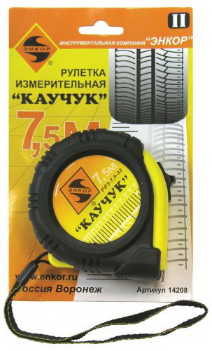 

Рулетка ЭНКОР, 7.5м х 32мм (14208)
