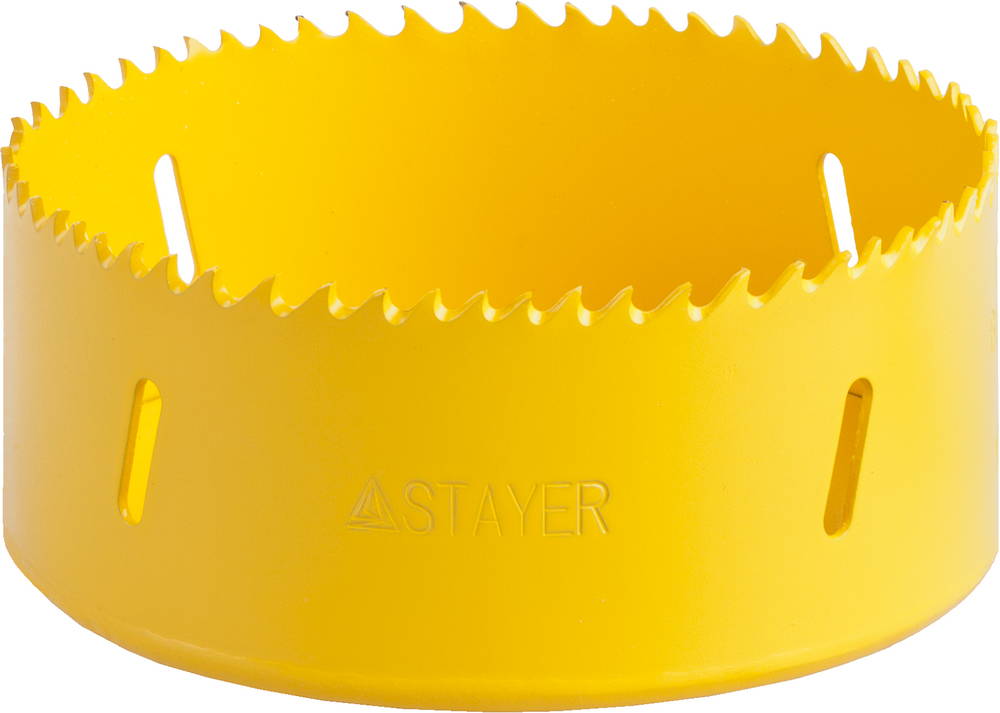 

Коронка биметаллическая STAYER, Ф102мм резьба под адаптер (PROFESSIONAL 29547-102)