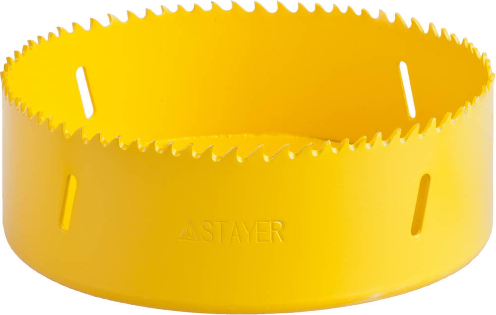 

Коронка биметаллическая STAYER, Ф127мм резьба под адаптер (PROFESSIONAL 29547-127)