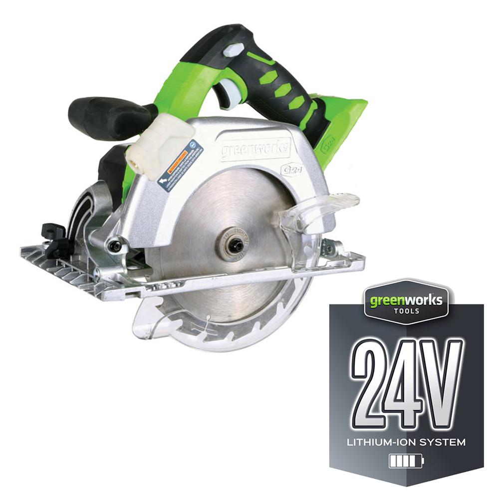 

Пила циркулярная GREENWORKS, G24CS (1500507) без акк. и з.у