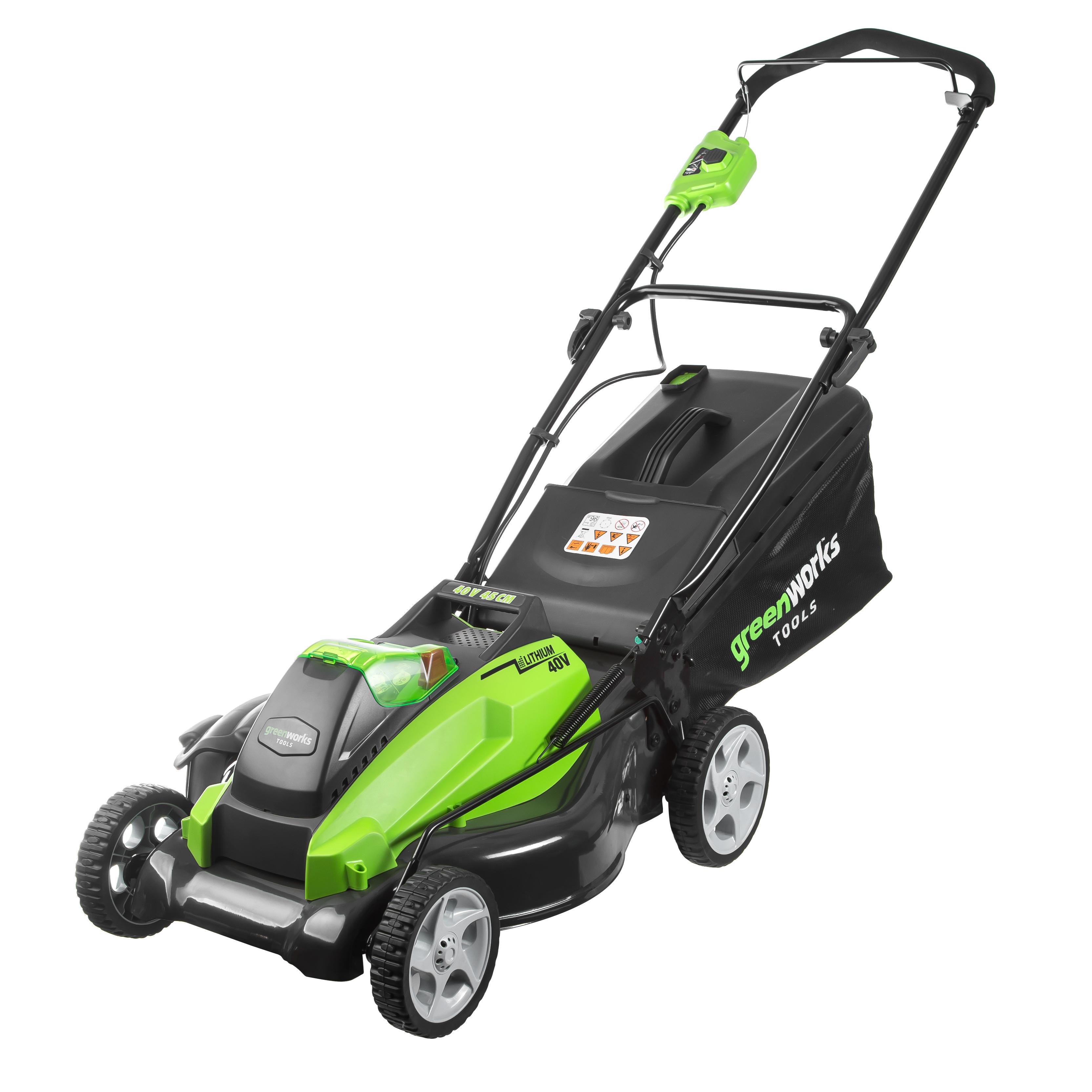 

Аккумуляторная газонокосилка GREENWORKS, G40LM45 (2500107) без акк. и з.у