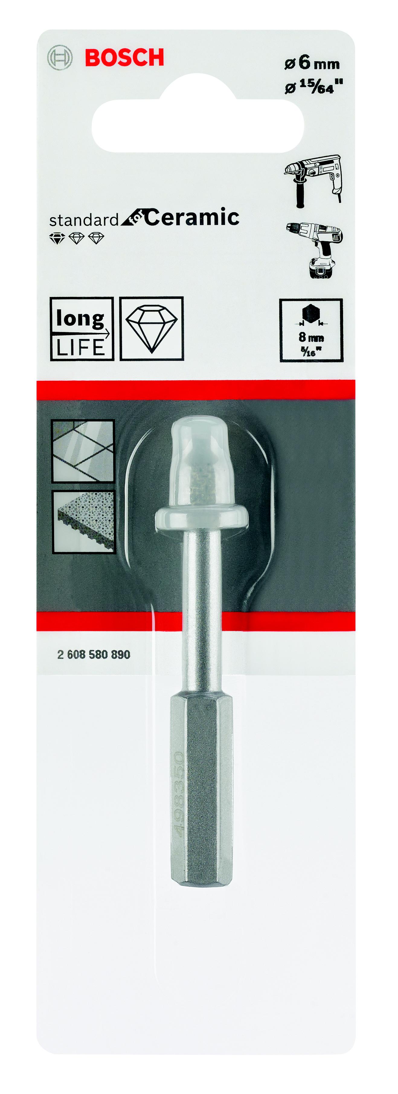 

Алмазное сверло BOSCH, Ф6мм (2608580890)