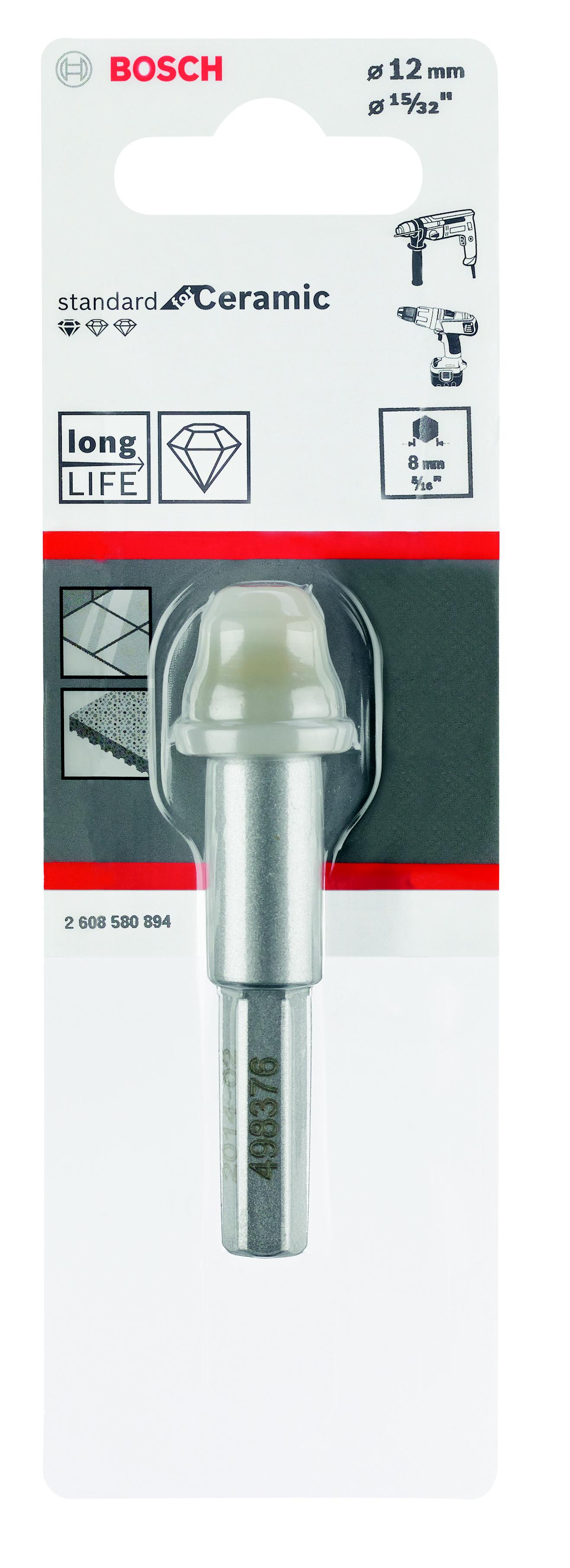 

Алмазное сверло BOSCH, Ф12х33мм шестигранник (2608580894)