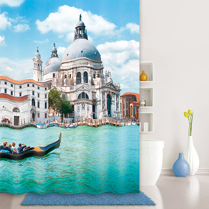 

Штора для ванной комнаты IDDIS, 540P18Ri11 Venice moments Blue 200х180 см