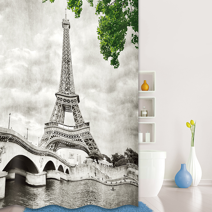 

Штора для ванной комнаты IDDIS, 541P18Ri11 Paris days Grey 200х180 см