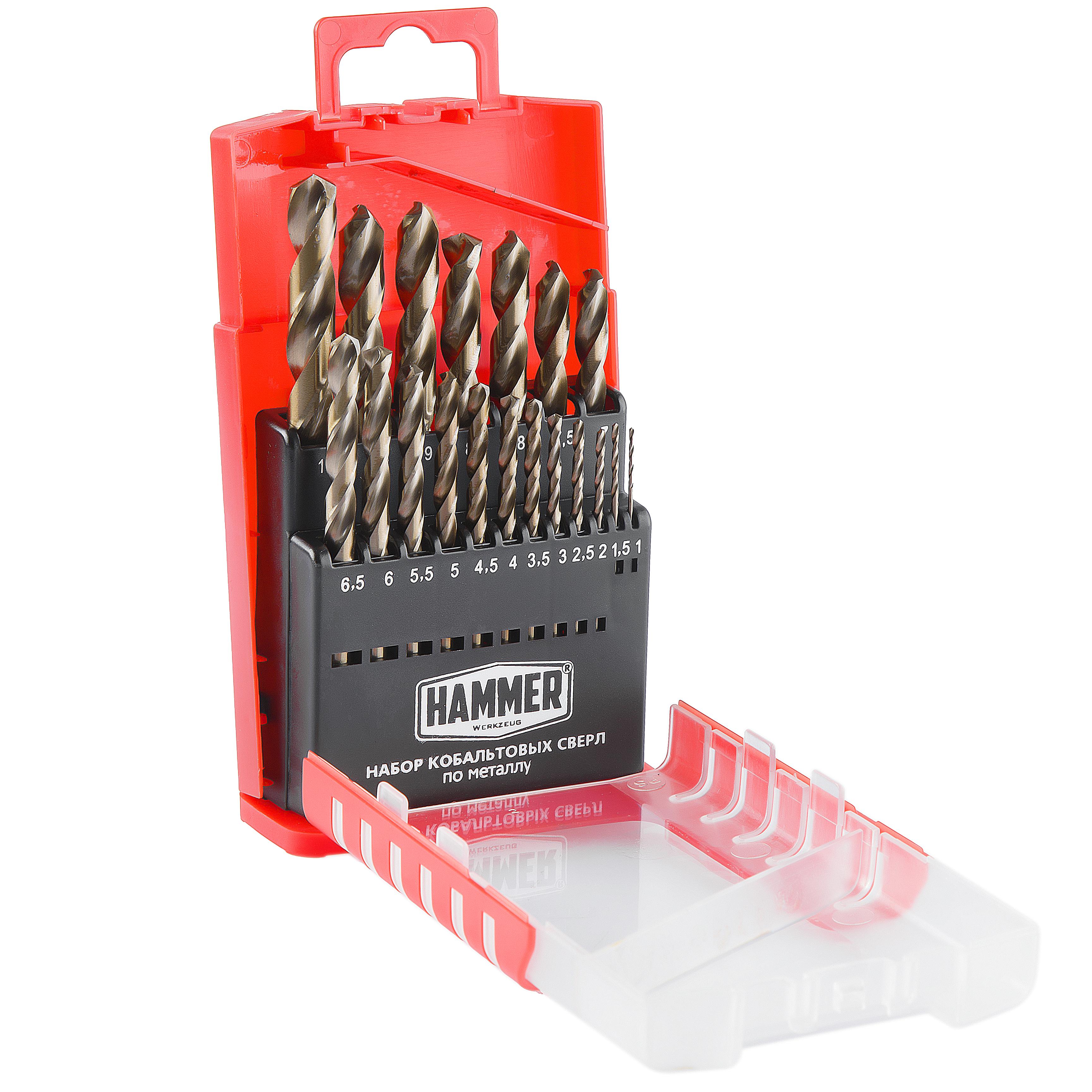 

Набор сверл HAMMER, No7 19шт. 1,0-10мм