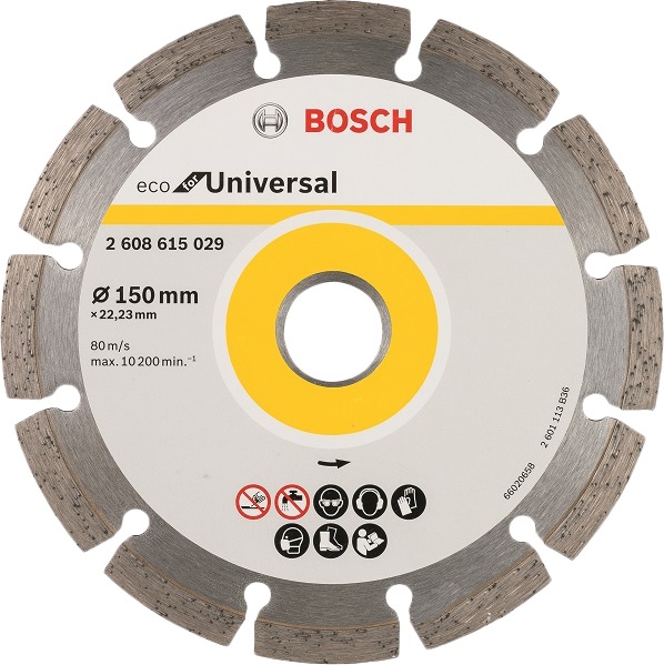 

Круг алмазный BOSCH, ECO Universal (2608615029) Ф150х22мм универсальный