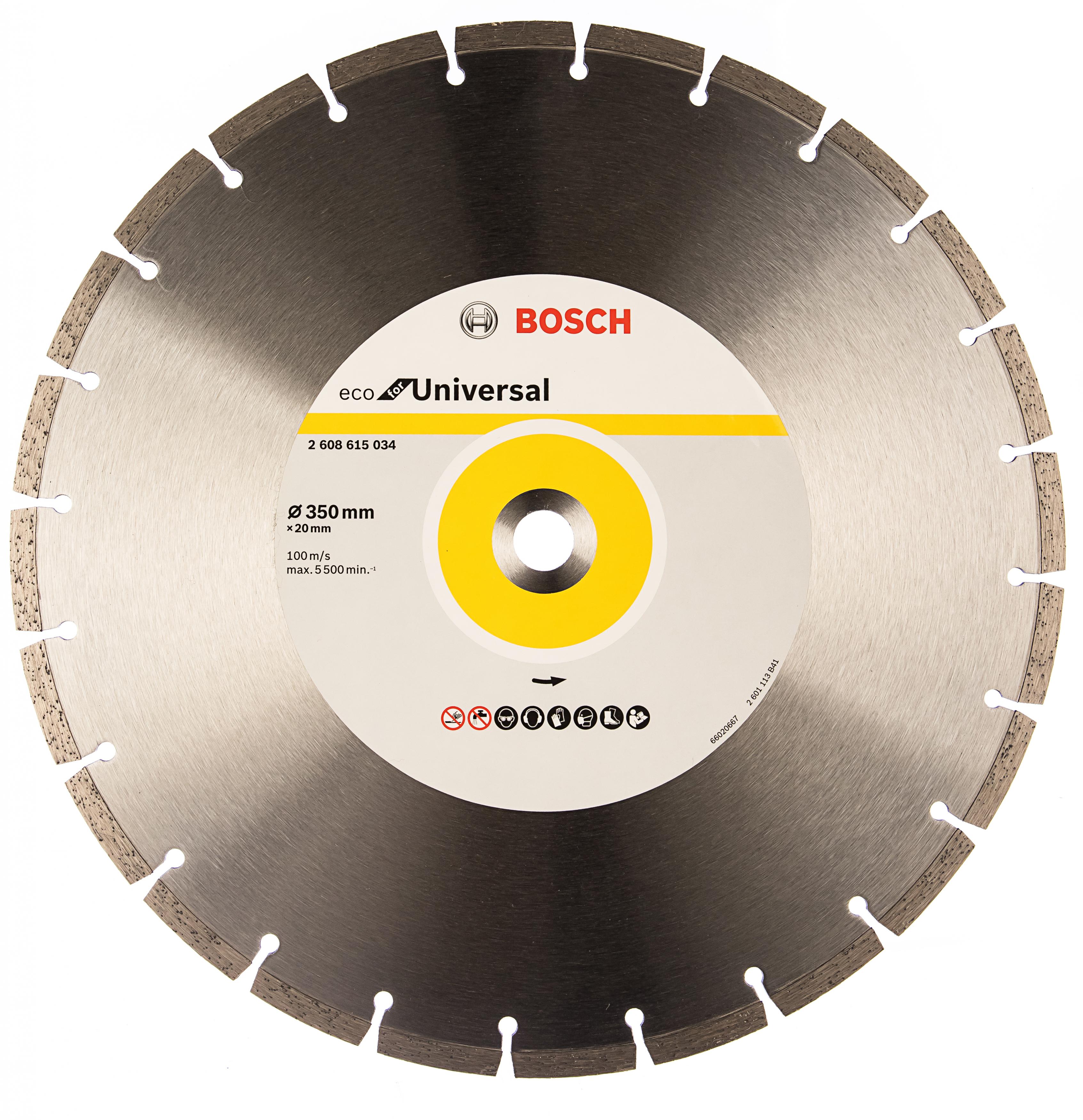 

Круг алмазный BOSCH, ECO Universal (2608615034) Ф350х20мм универсальный