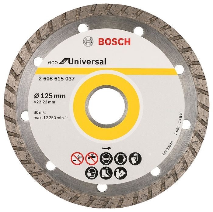 

Круг алмазный BOSCH, ECO Universal Turbo (2608615037) Ф125х22мм универсальный