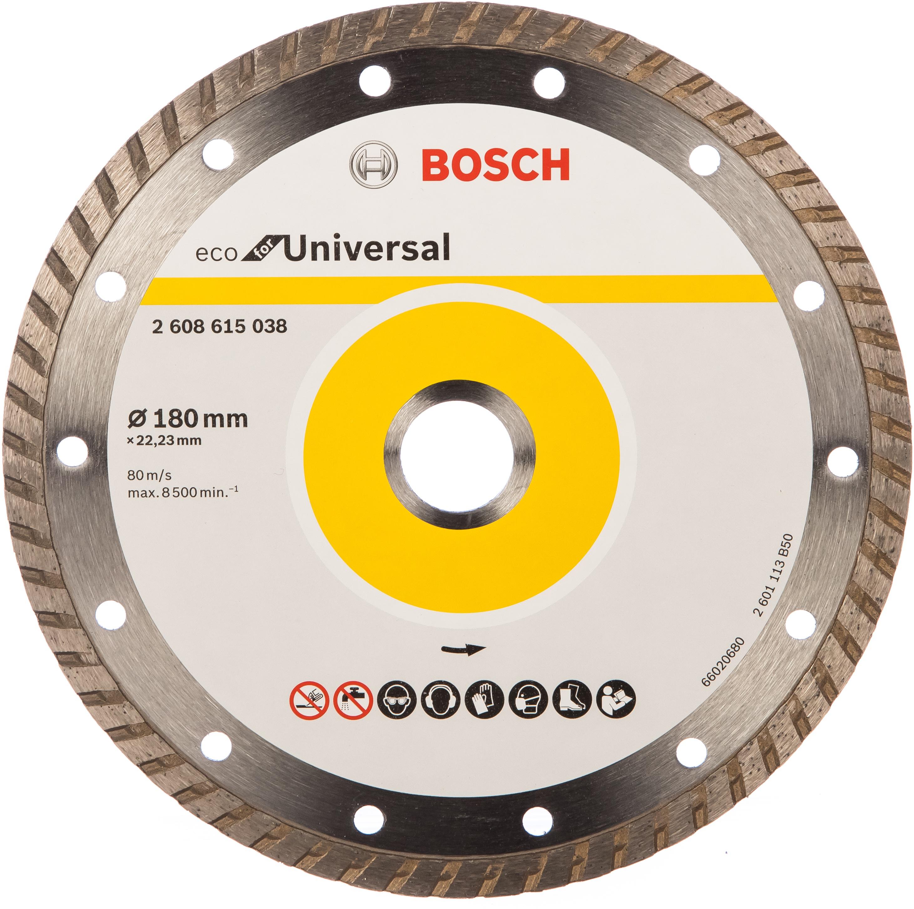 

Круг алмазный BOSCH, ECO Universal Turbo (2608615038) Ф180х22мм универсальный