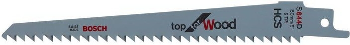 

Полотно для сабельной пилы BOSCH, 128мм, HCS, 3шт/уп (F016800303)