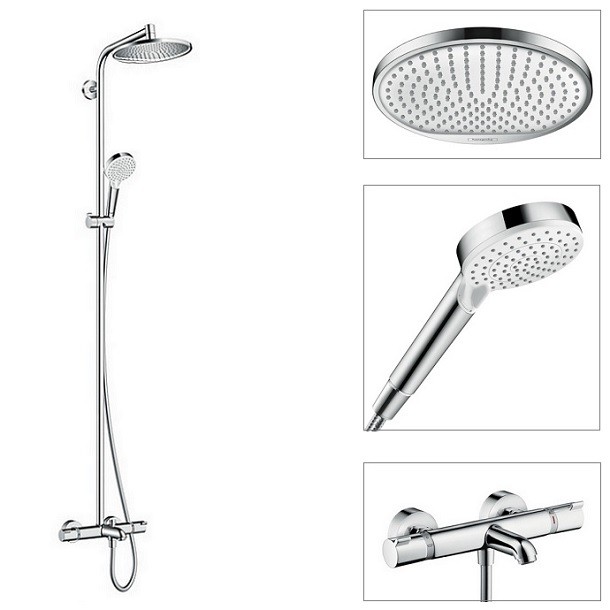 

Душевая система HANSGROHE, Crometta S Showerpipe 240 27320000
